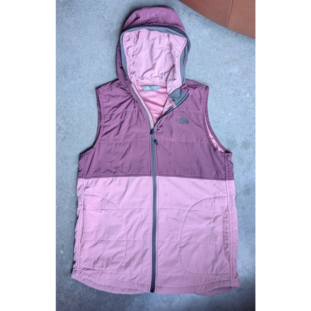 THE NORTH FACE Vest Women's Size Medium Hood Pink Purple Lightweight Soft